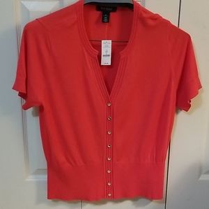 White House Black Market Coral Cardigan